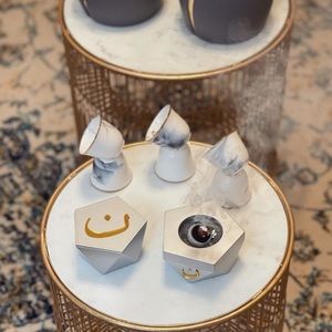 Set of 6 qahwa cups.